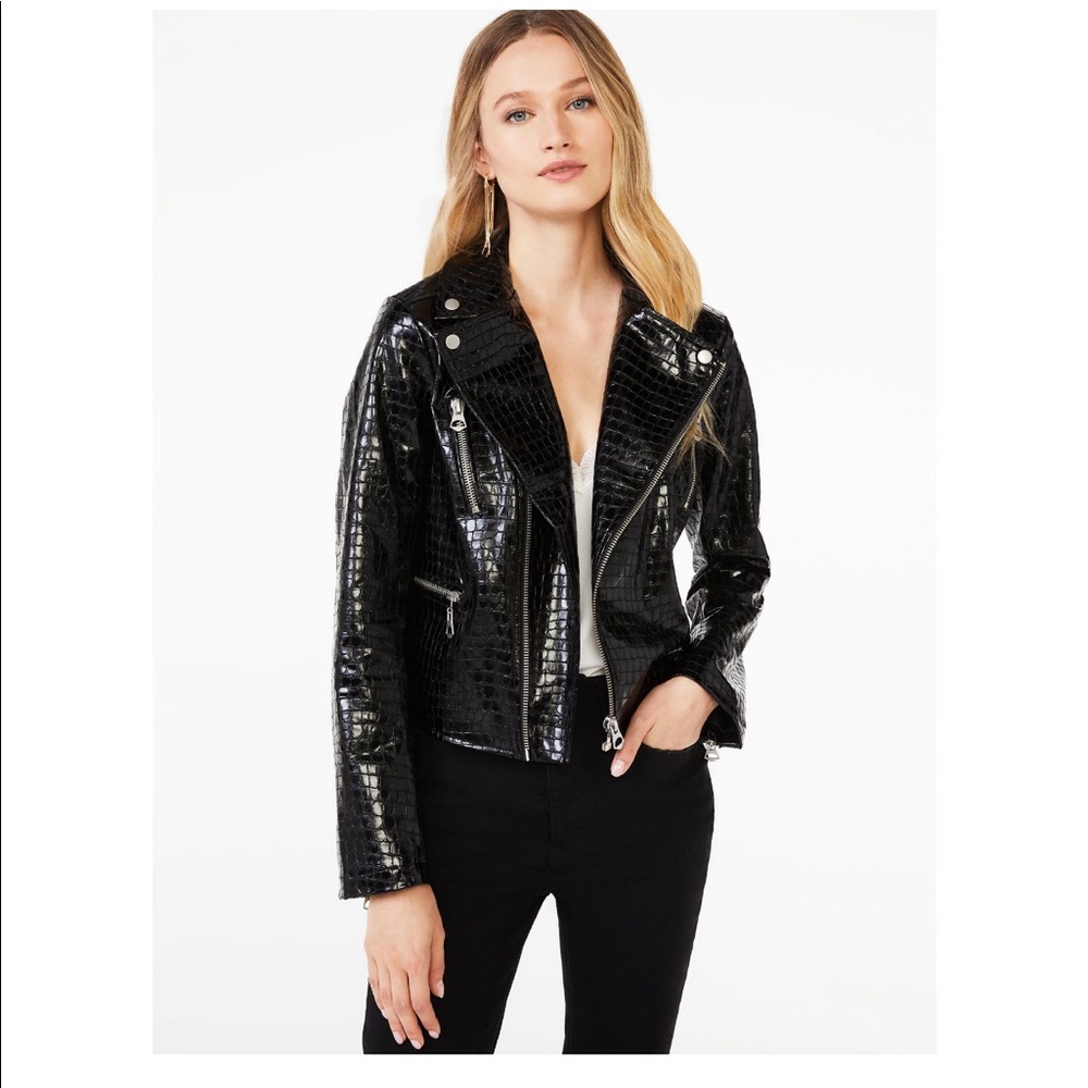 Scoop Faux Croc Moro Jacket